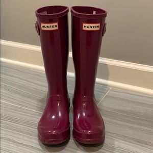 Hunter Kids Original Gloss Rain Boot Violet 1M